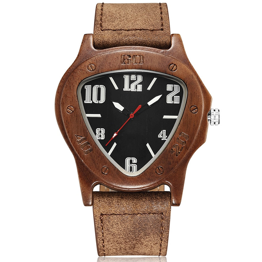 Natural Wooden Cowhide Leather Watches