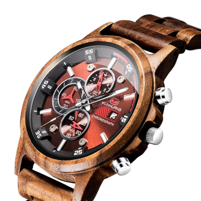 Multifunctional Casual Sports Wooden Watch