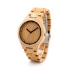 Wood Watch Women Lightweight Round Wrist Watch