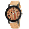 Wood Watch Women Lightweight Round Wrist Watch