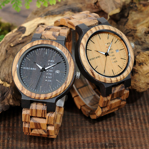 Wood Watch Women Lightweight Round Wrist Watch