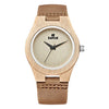 Wood Watch Women Lightweight Round Wrist Watch