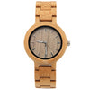 Wood Watch Women Lightweight Round Wrist Watch