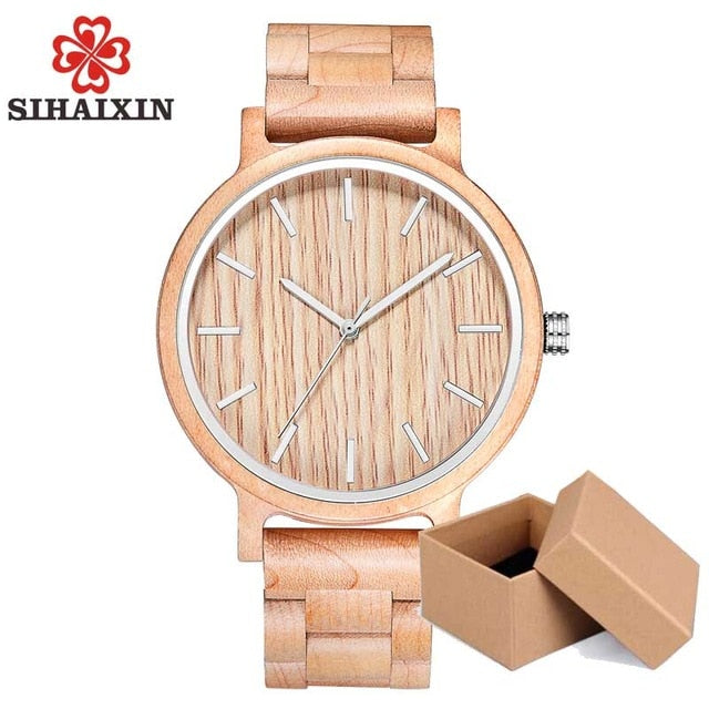 Wood Watch Sport Simple Wooden All Bamboo