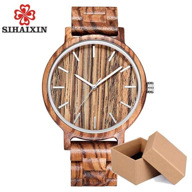 Wood Watch Sport Simple Wooden All Bamboo