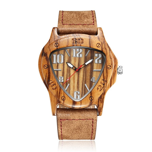 Natural Wooden Cowhide Leather Watches