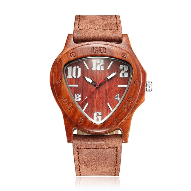 Natural Wooden Cowhide Leather Watches