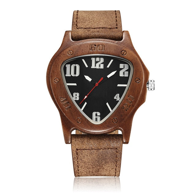 Natural Wooden Cowhide Leather Watches