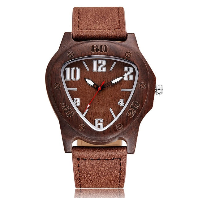 Natural Wooden Cowhide Leather Watches