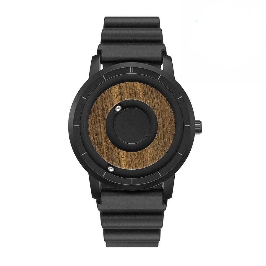 Wood Dial Scaleless Magnetic Watch