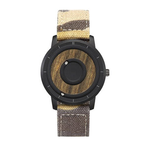 Wood Dial Scaleless Magnetic Watch